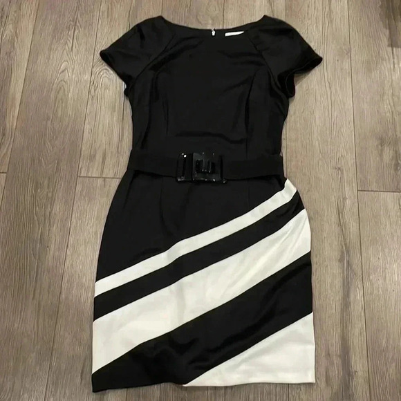Sandra Darren Women Black/White Dress  8- NWOT - Picture 7 of 9